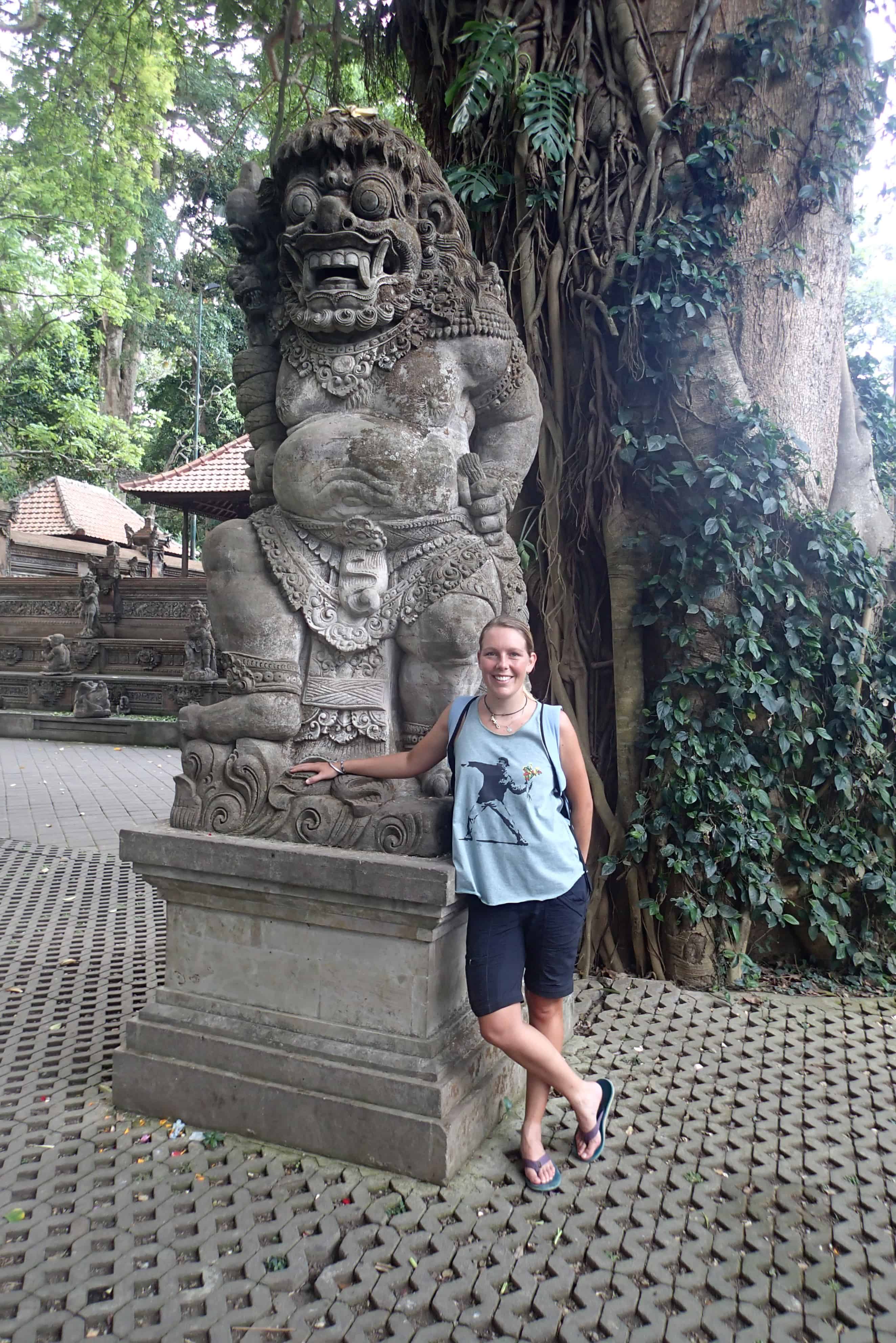 Bij een van de beelden die voor mij echte sfeermakers zijn op Bali