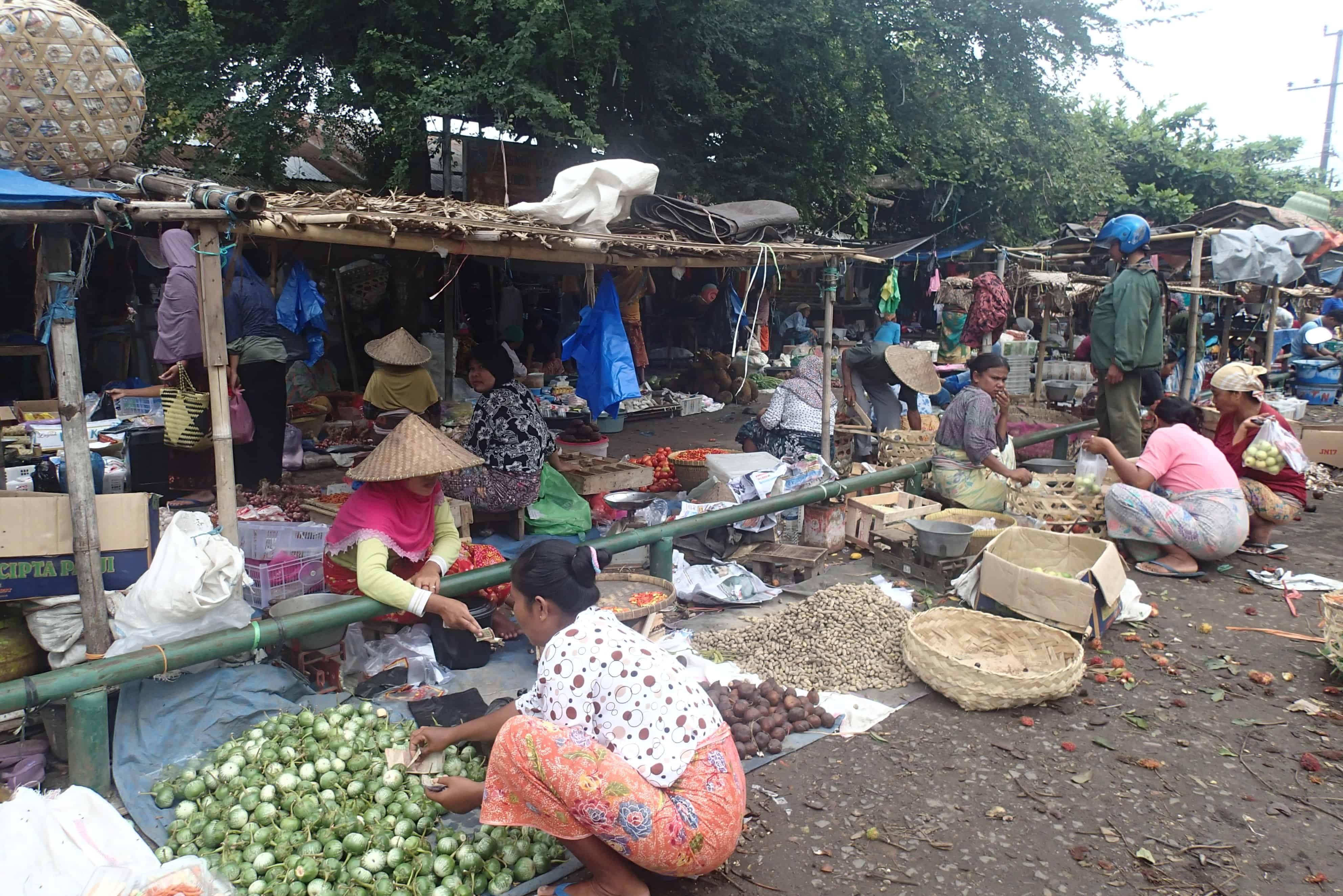 Markt op Lombok. Geweldig voor vers en goedkoop fruit