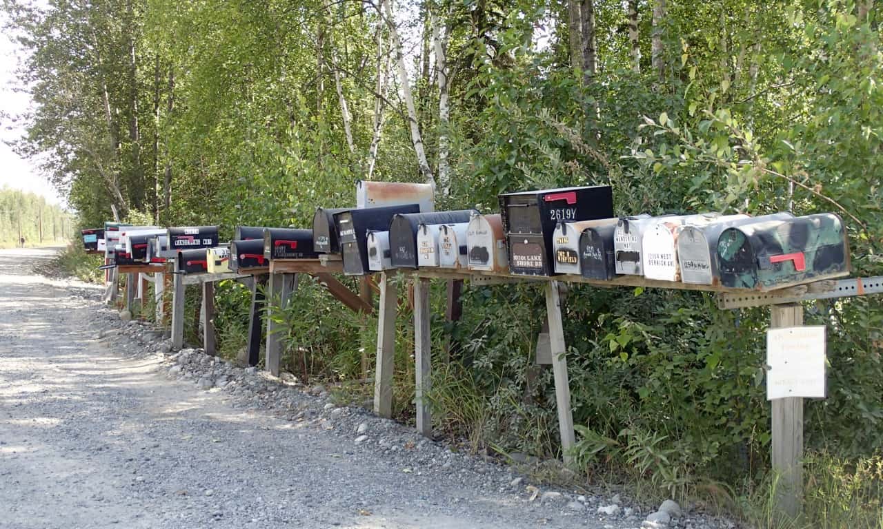Typical American mailboxes