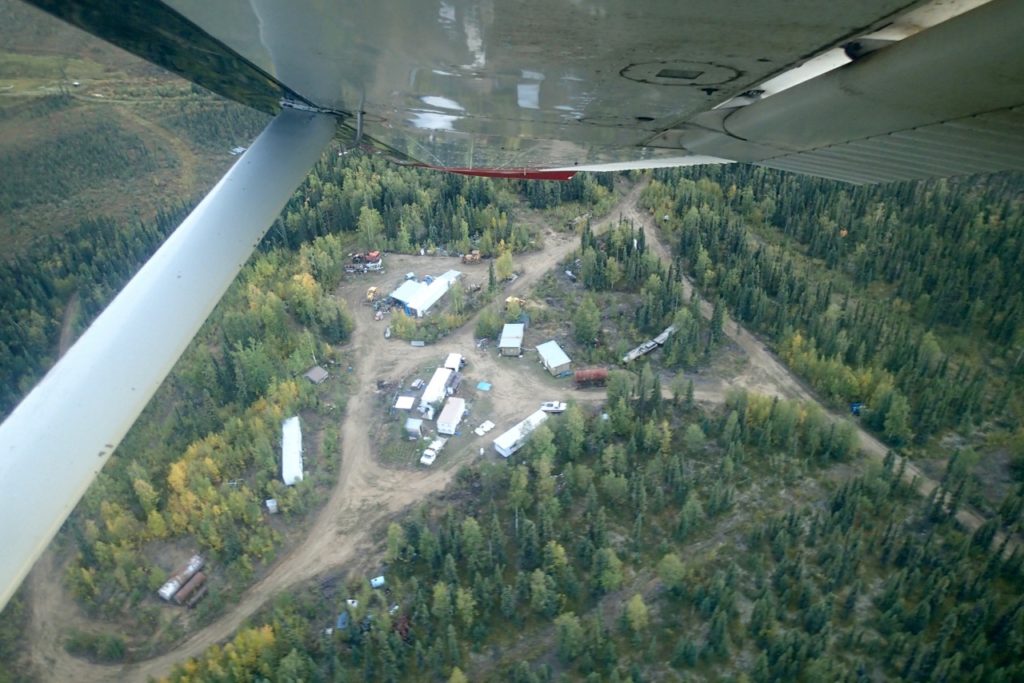 The camp seen from the airplane